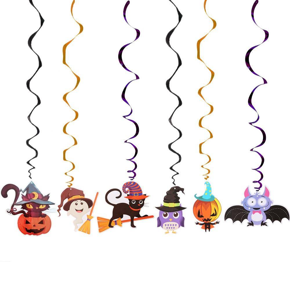 6pcs/set Hanging Swirl Decorations