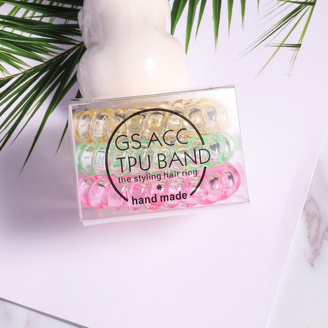 3Pcs Rubber Elastic Hair Ties