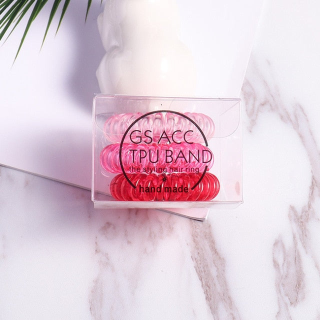 3Pcs Rubber Elastic Hair Ties