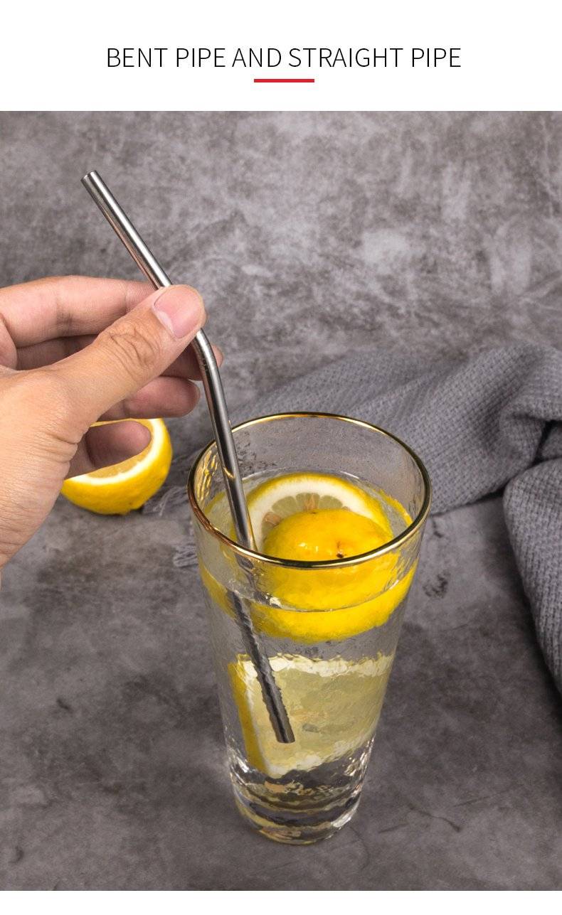 Reusable Stainless Steel Drinking Straws 8Pcs