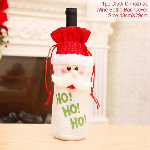 Santa Clause Wine Bottle Cover
