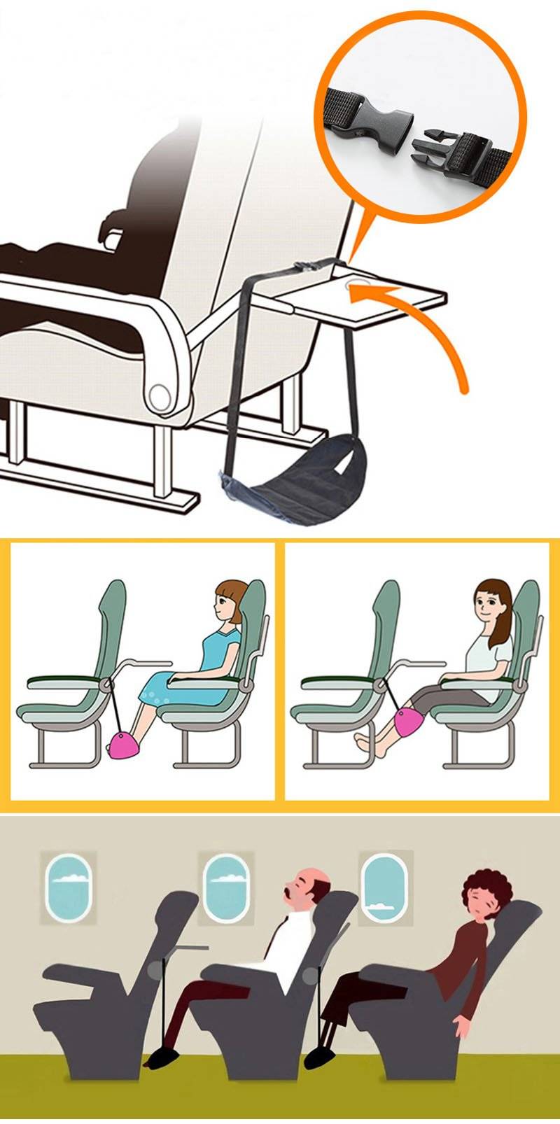 Adjustable Travel Foot Rest