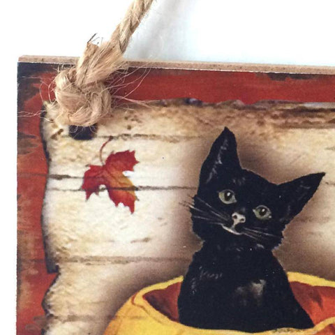 Image of Happy Halloween Hanging Wooden Sign