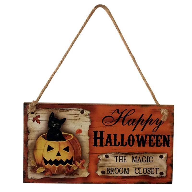 Happy Halloween Hanging Wooden Sign