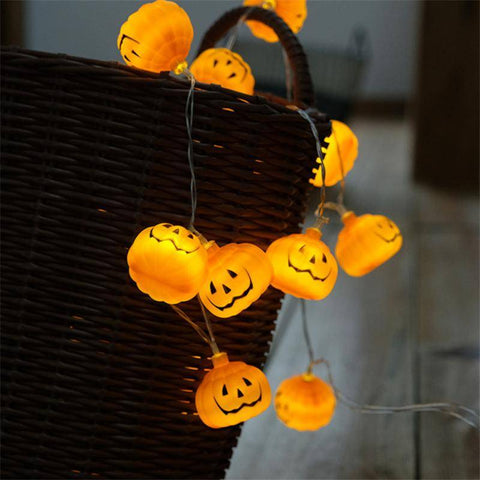 Image of 10 LED Pumpkin Lights